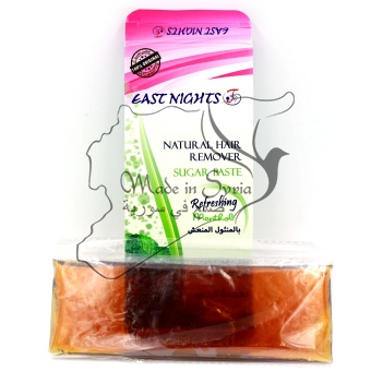 Экспресс шугаринг – сахарная паста «Охлаждающая мята» пласт натуральная карамель для депиляции и эпиляции с маслом опунции